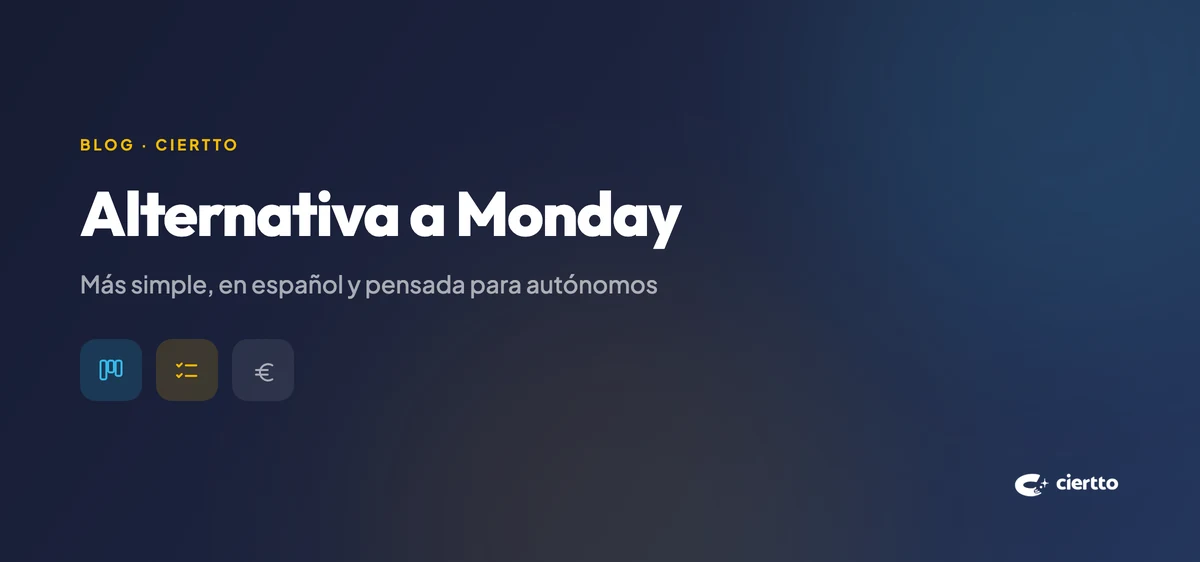 Alternativa a Monday para autónomos: más simple y en español