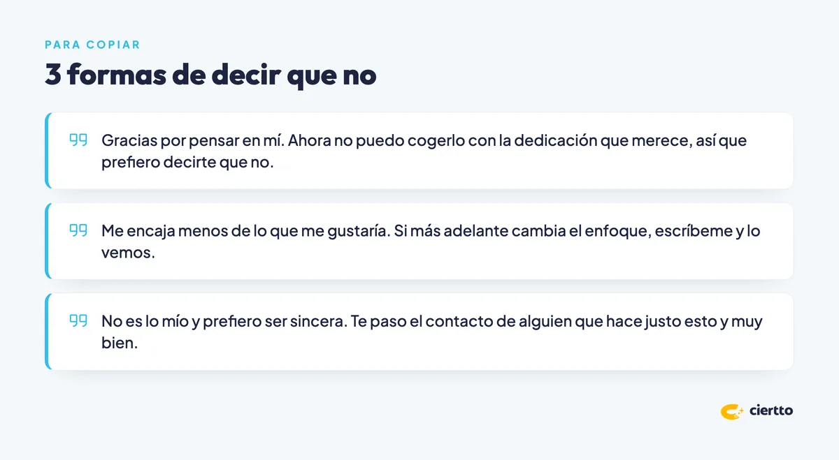 Frases para rechazar un presupuesto sin perder al cliente